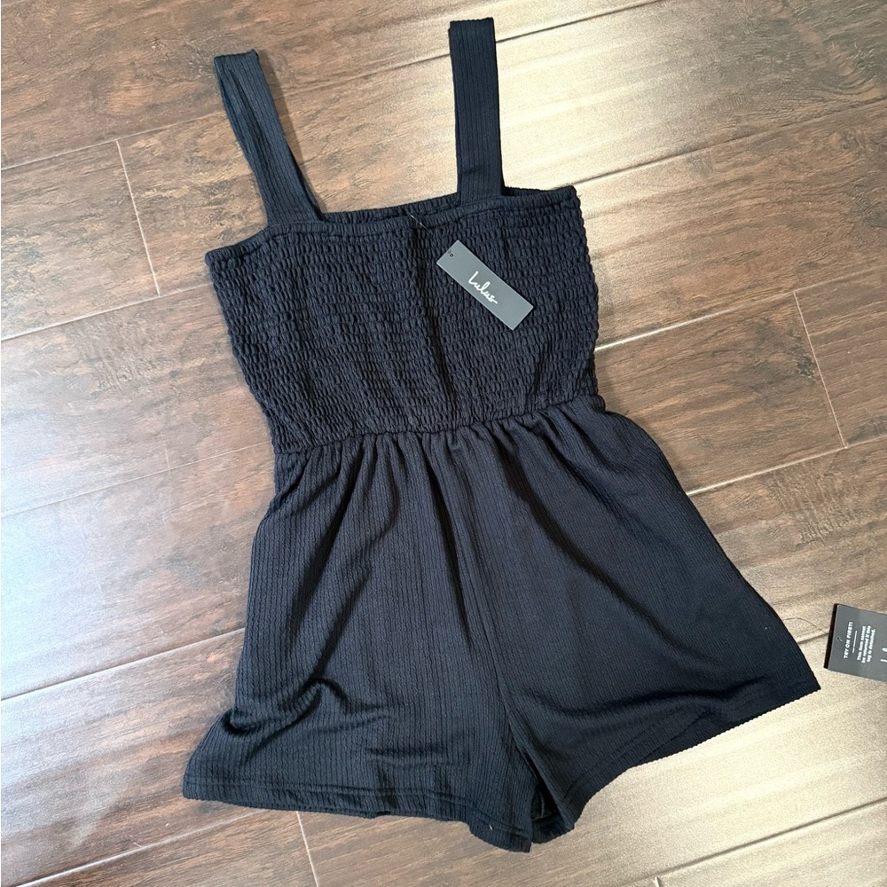 Lulu’s Black Sleeveless Romper